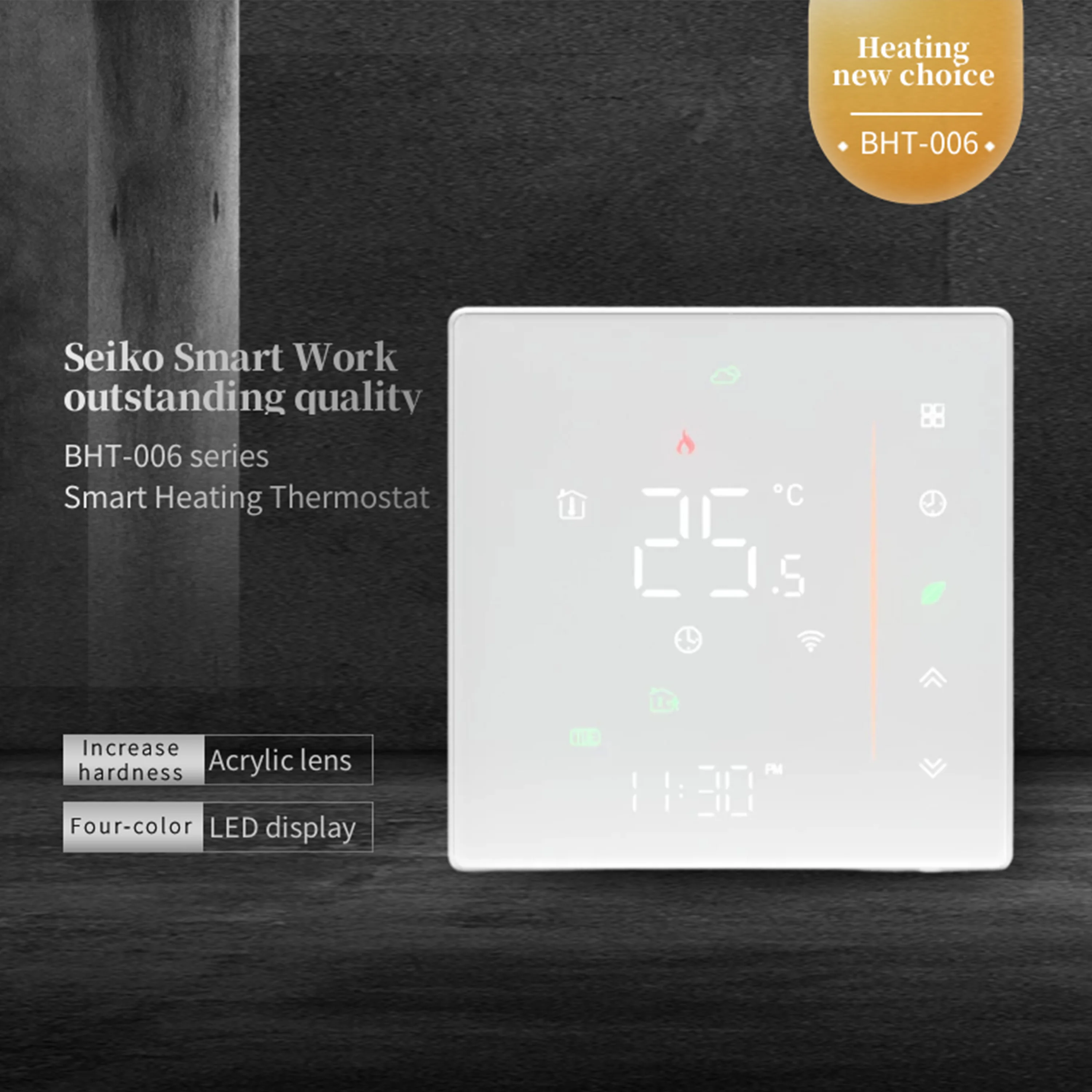 Imagem -06 - Zigbee-dual Sensor Termostato com Wi-fi Piso Aquecimento Cabo Válvula de Água Interruptor Passivo Caldeira Ajustar Temperatura 220v 24v