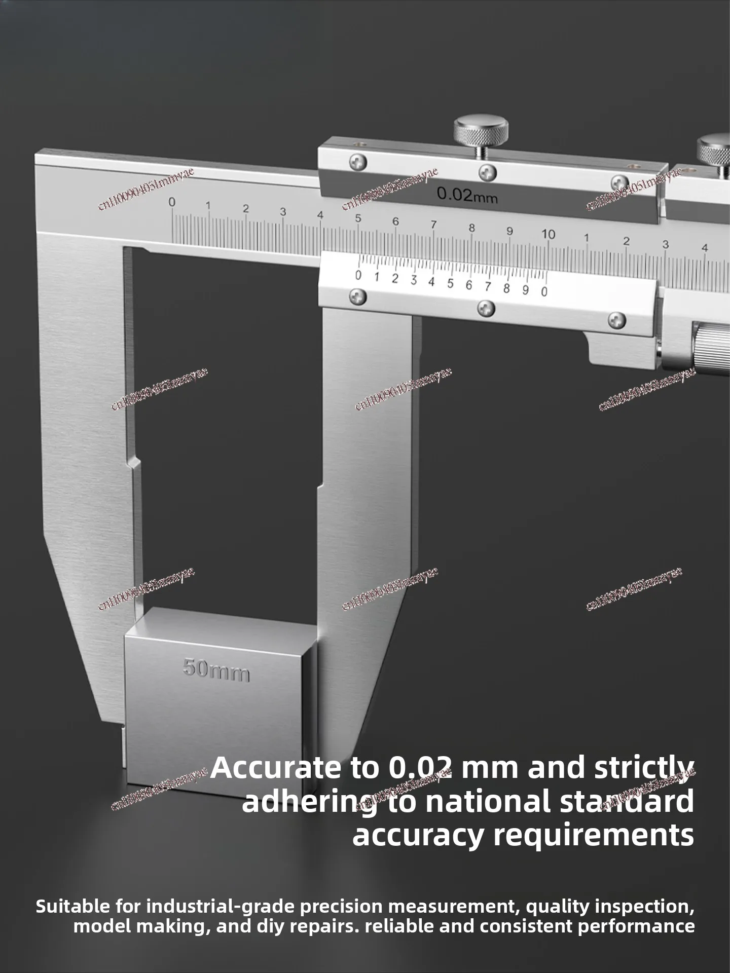 0-500/600/1000mm Large Range Stainless Steel Vernier Caliper Extended Measuring Jaw High Precision Measuring Tool