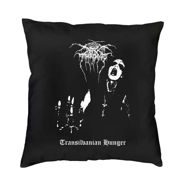 Darkthrone Transilvanian Hunger Cushion Cover Sofa Living Room Norwegian Black Metal Band    Square Throw Pillow Cover 45x45