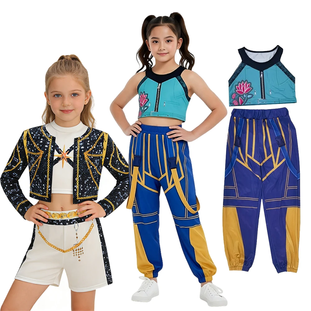 Girl Cosplay Pop Singer Costume Fashion Clothes Girls Stage Performance Dress Up Uniform Children Show Party Costumes