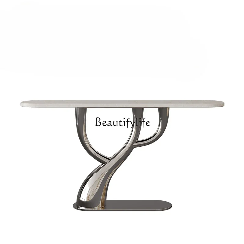

Modern simple light luxury Xuanguan platform creative end view table entry living room wall shelf