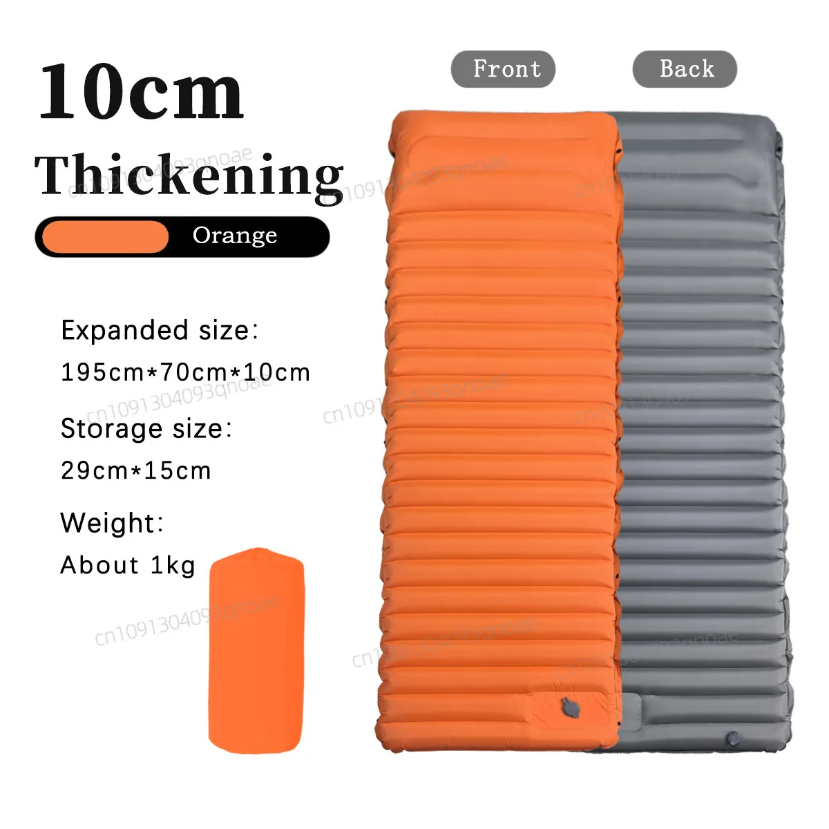 

Thicken 10CM Outdoor Camping Inflatable Air Mattress TPU Nylon Hiking Backpack Mats Picnic Single Sleeping Pads For Tent Travel