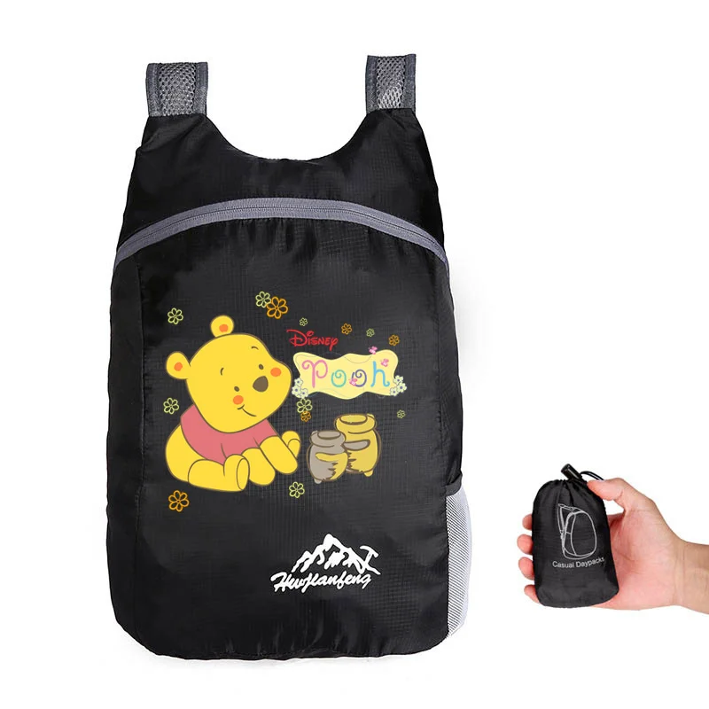 Winnie The Pooh Cartoon Multifuncional Mochila, Outdoor Montanhismo Folding Bag, Lazer Camping Sports Bag, Mochilas de caminhada