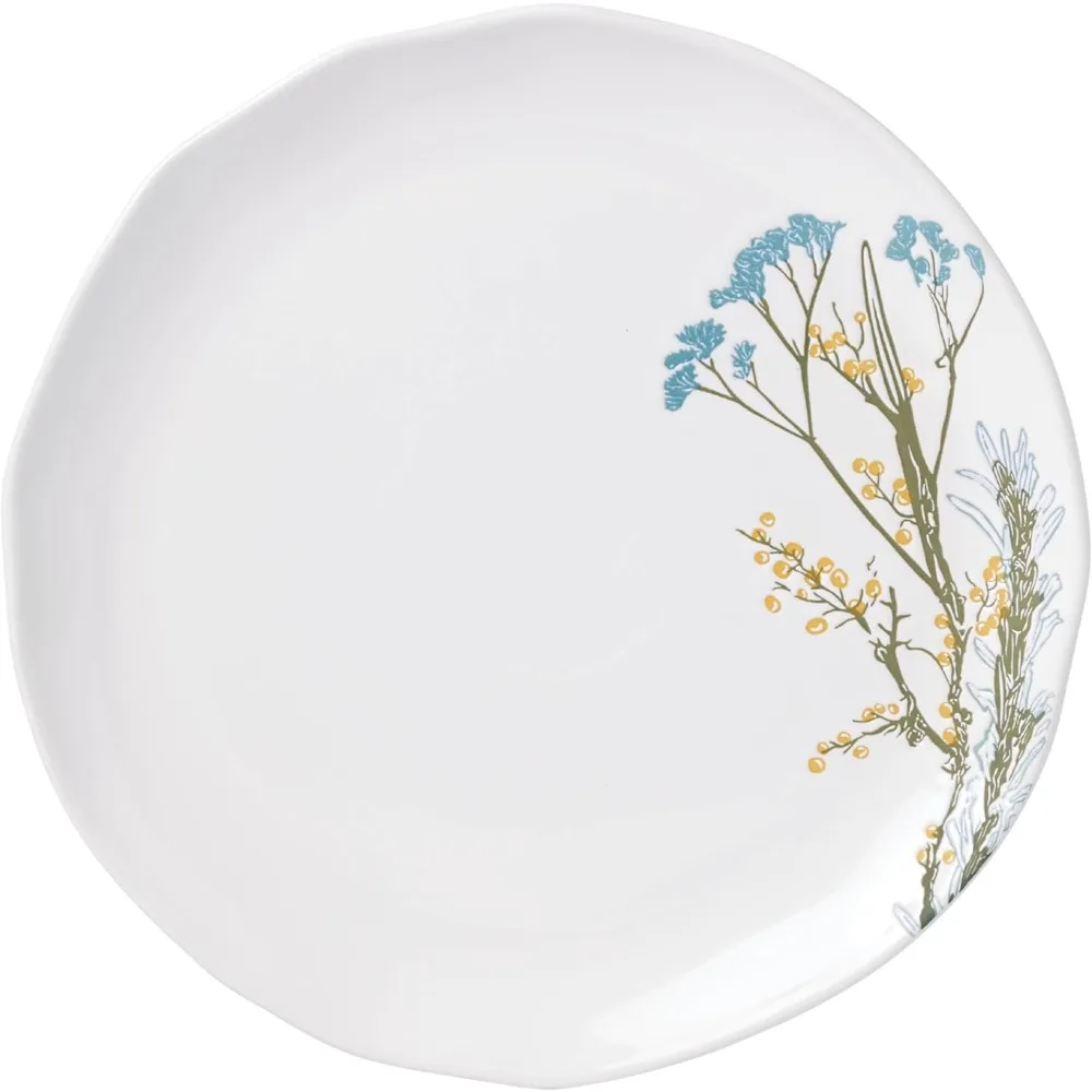 Wildflowers Piece Dinnerware Set, 12 Count, White stoneware Microwave Dishwasher safe Service for 4