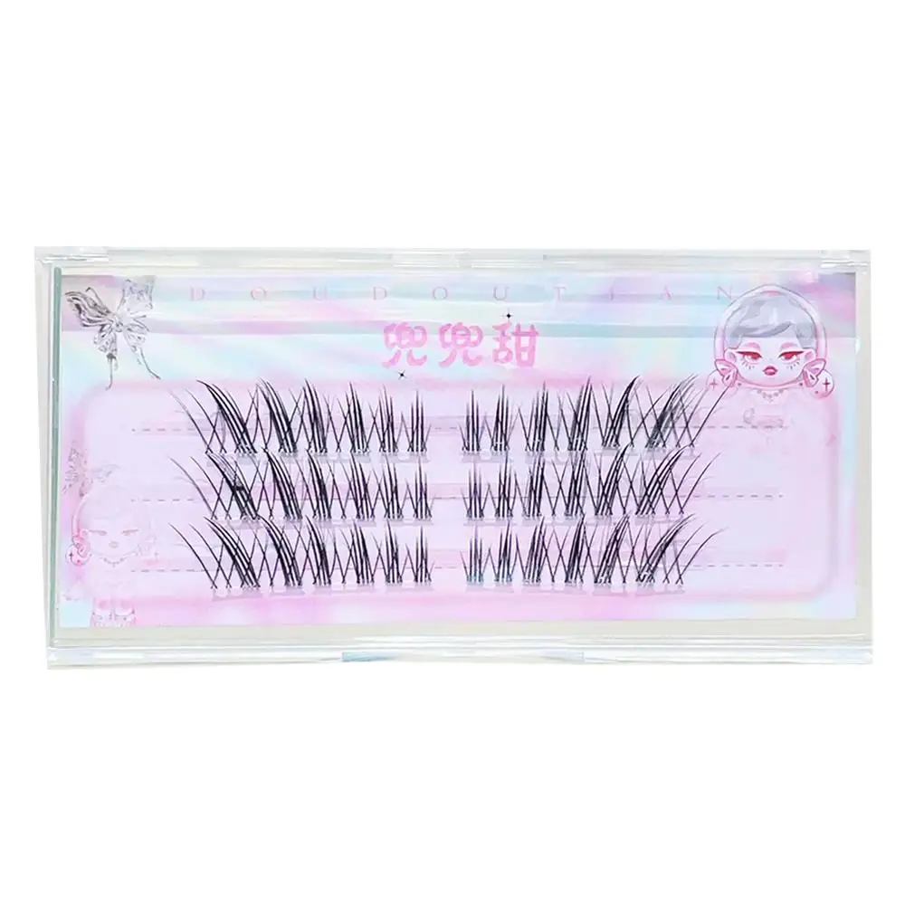 ขนตาปลอมแบบกลุ่ม ขนตาปลอมยาว ต่อขนตา ผมนุ่ม ก้านใส ขนตา เครื่องมือแต่งหน้าทุกวัน ขนตาธรรมชาติ