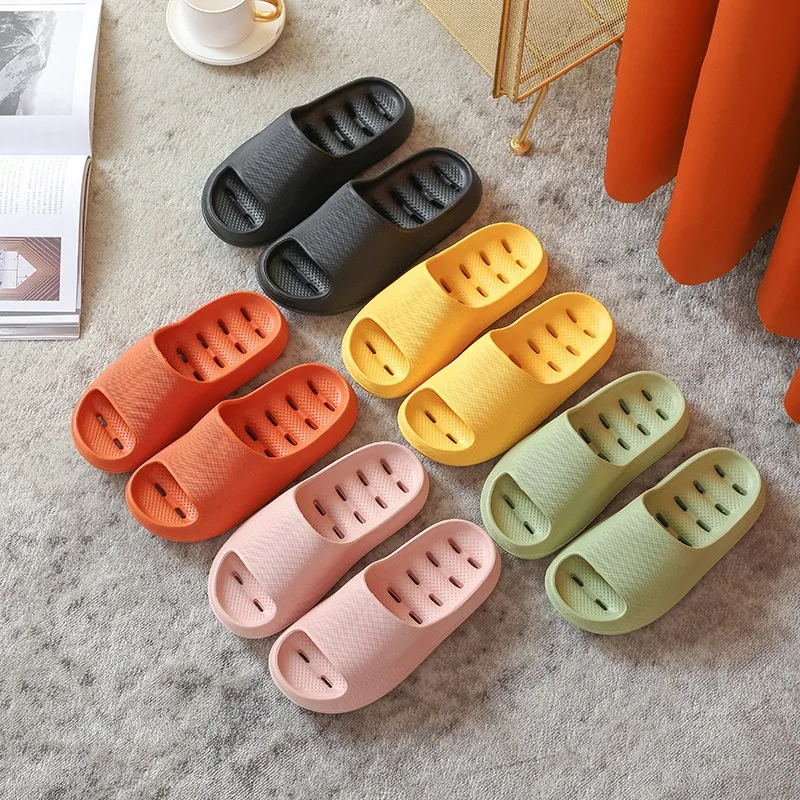 Summer new Home EVA Couple Shower Slippers Anti-Odor Bathroom Women's Sandals Quick-Drying Anti-Slip Women's Slippers Man Shoes