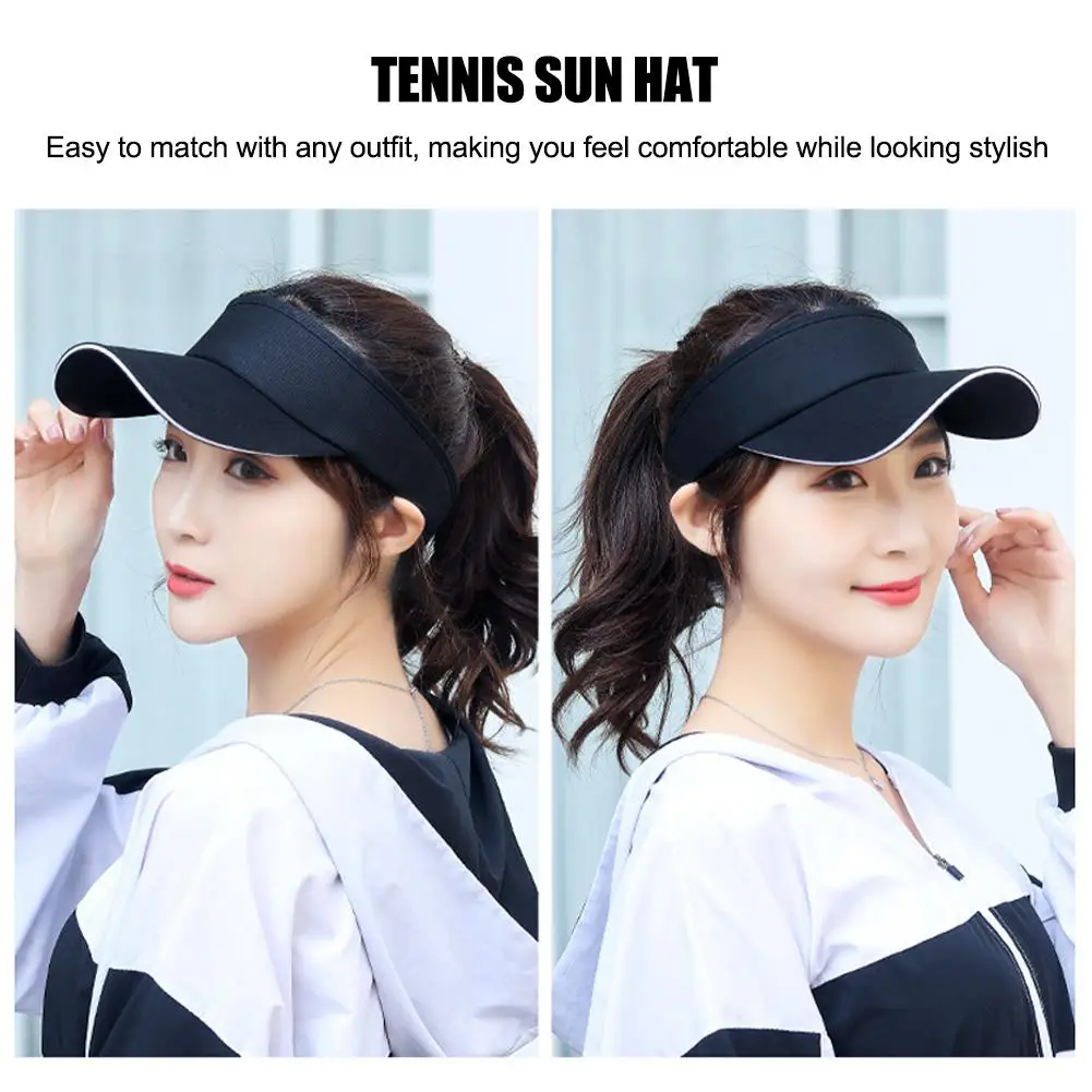 Topi pelindung matahari Universal, 1 buah topi tenis dan olahraga Golf bernapas warna Solid, topi matahari musim panas