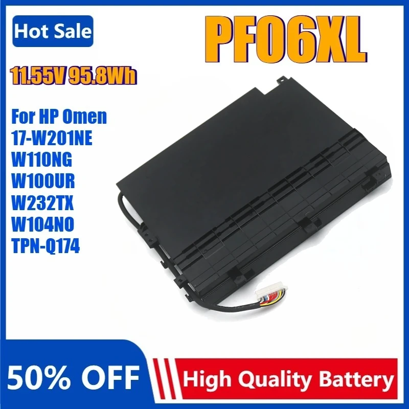 

PF06XL Аккумулятор для ноутбука HP Omen 17-W201NE W110NG W100UR W232TX W104NO TPN-Q174 853294-850 853294-855 852801-2C1 HSTNN-DB7M