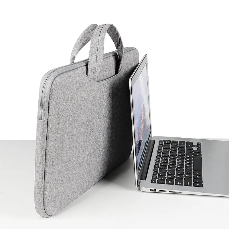 Etui na laptopa MacBook Apple Pro Huawei 13 14 15.6 cala Asus Air damska teczka męska z paskiem mocującym do wózka