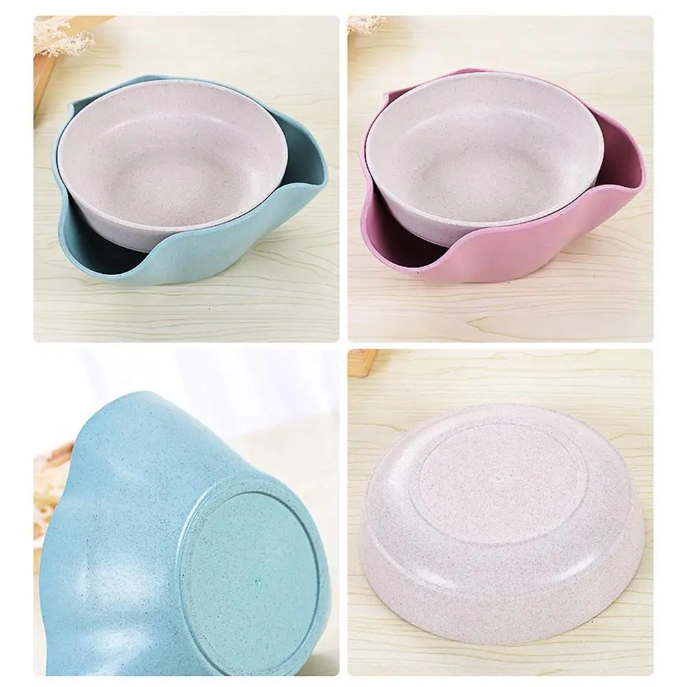 2024 Snack Plate Creative Lazy Snack Bowl Double-layer Snack Kitchen Storage Box Fruit Filter Bowl