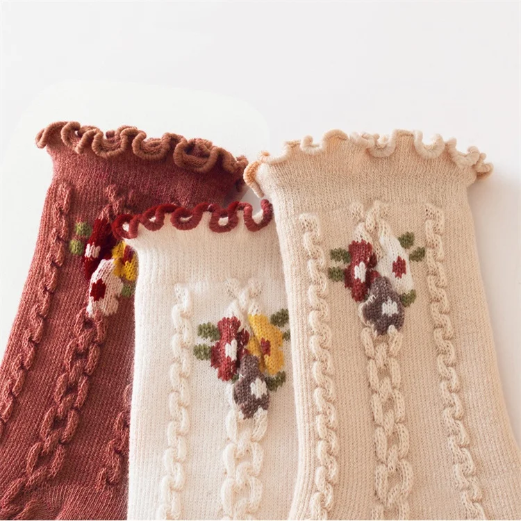 Kinder Socken Für Mädchen Baumwolle Druck Rüschen kinder Mädchen Socken Frühling Herbst Kleinkind Baby Prinzessin Socke 0-8Years Strümpfe Neue – Detail 13
