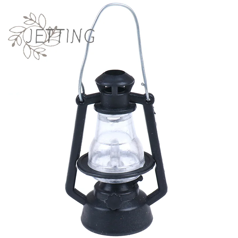 Hot 1:12 Dollhouse children gift Toy mini Furniture Miniature black Kerosene lamp