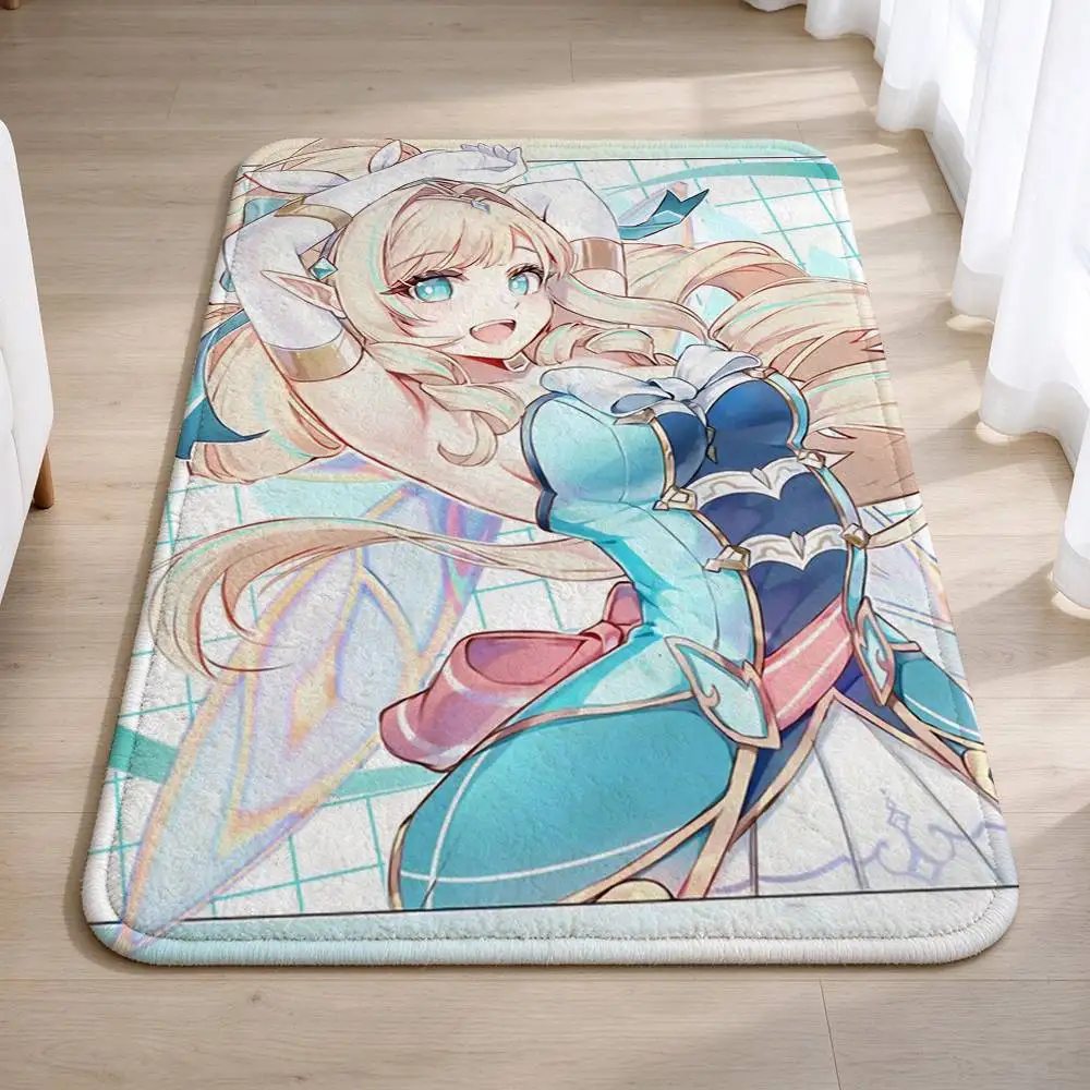 Fanart V-Vesna Spring Sprite Genshin Short Plush Non-Slip Floor Mat, Easy to Clean, for Bathroom Door & Bedroom Door