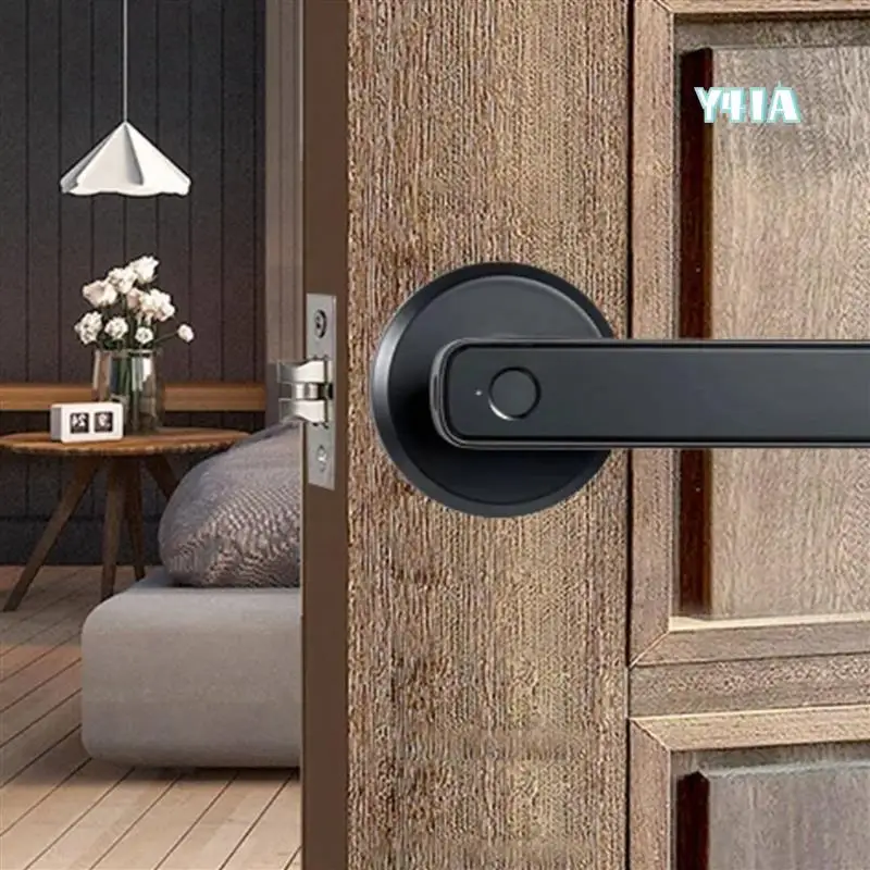 

2X Smart Fingerprint Door Lock Password Electronic Lock Unlock Entry Door Knobs Lock For Bedroom Home Hotel Apartment-Y41A