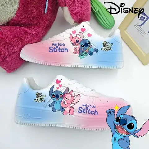 The new cartoon Disney series cute Stitch boys fall light and comfortable breathable, casual and versatile couple high-top shoes