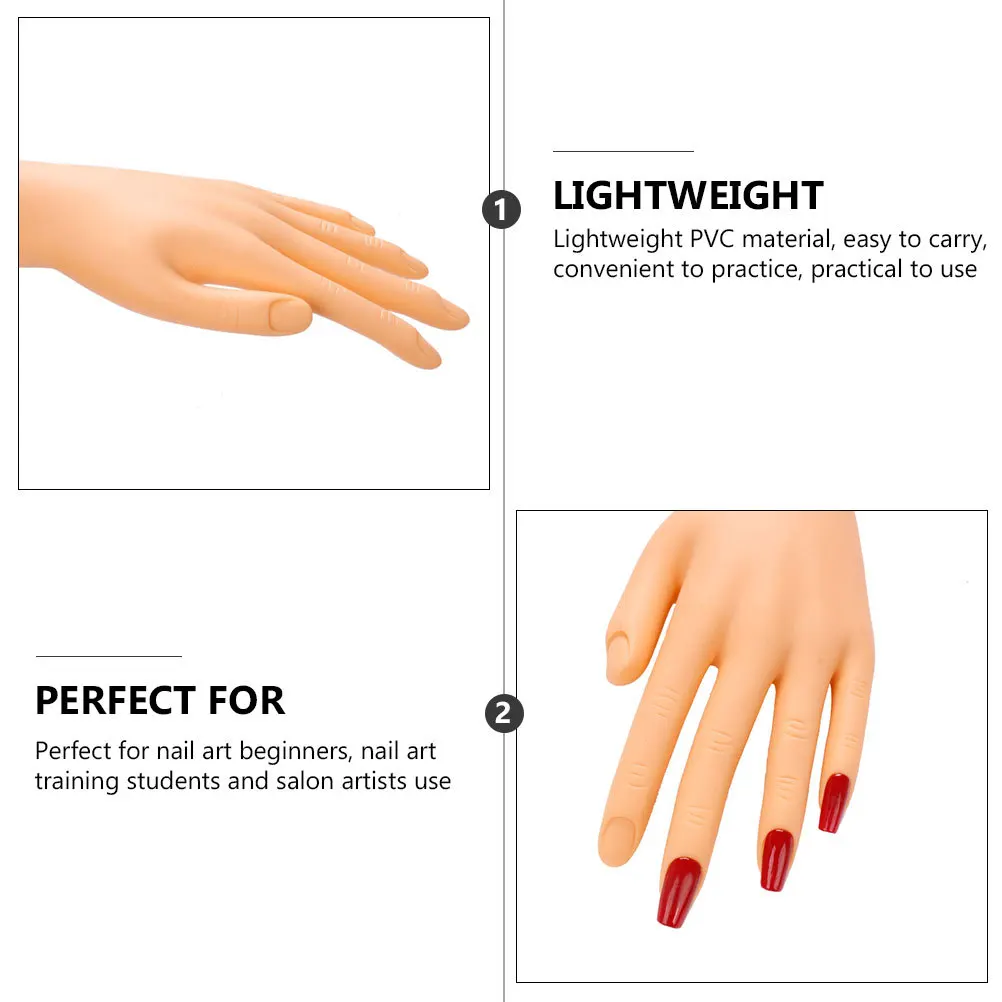 

Mannequin Hand for Nail Manicure Models Fake Practice Training Fingernail Hands