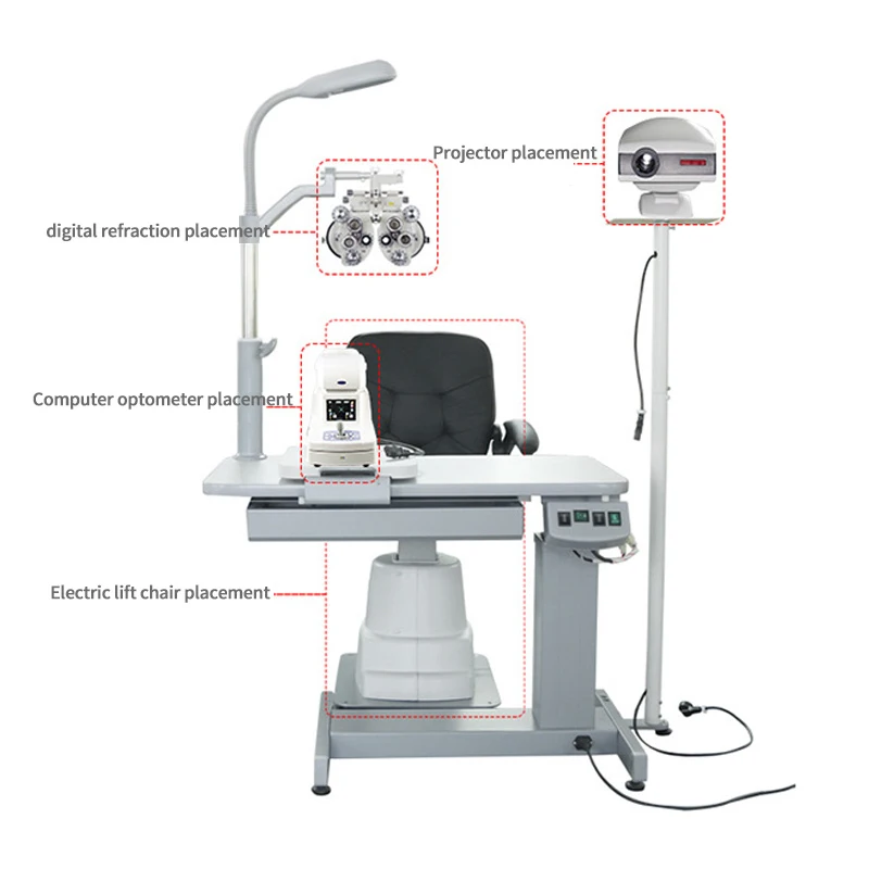 AIST China Wholesale Price Optometry Ophthalmic Slit Lamp Refraction Chair And Table Unit