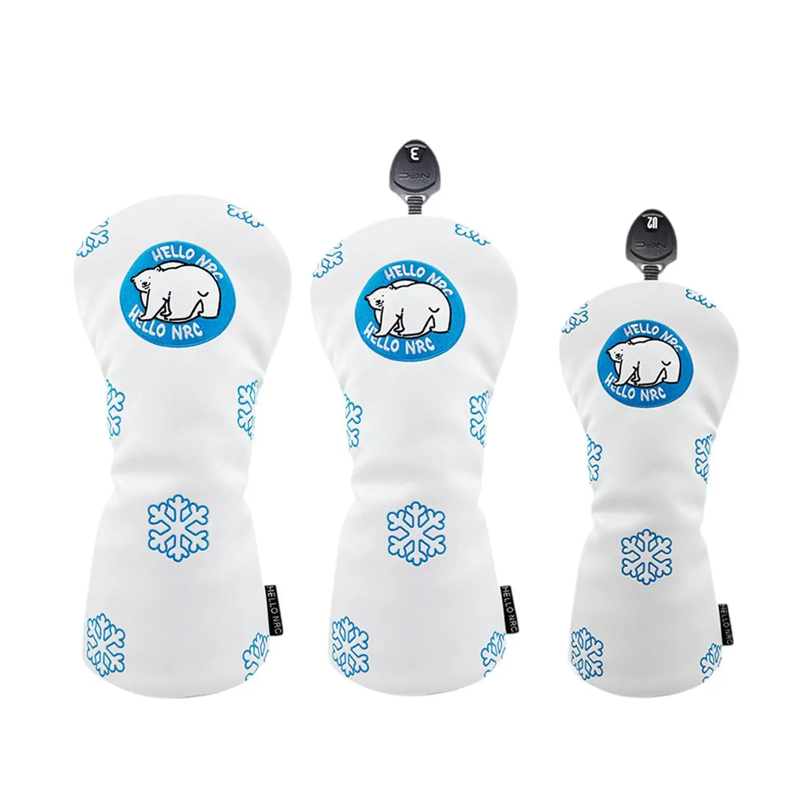 

PU Leather Golf Club Head Cover Long Neck Plush Lining Wood Headcover Protector for Golf Equipment Men Women Golfer