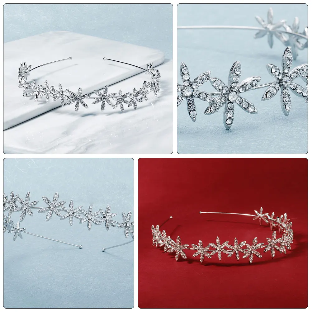 

Rhinestone Headb Decor Elegant Headdress Bridal Tiara Alloy Accessories Matching Dresses Hair Decor Occasions Charm