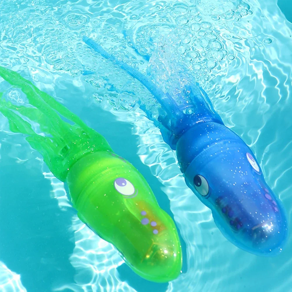 Jouets de bain de piscine de calmar de plongée pour enfants, poisson de plongée de poulpe électrique, jouets d'été de volumée, jeu de piscine d'entraînement de natation pour l'apprentissage