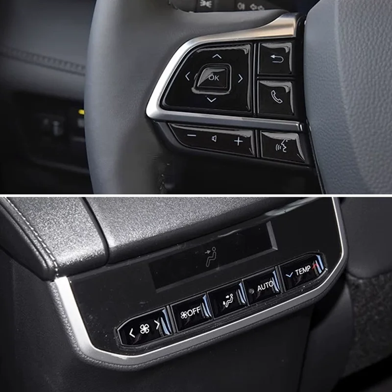 Para Toyota Highlander CROWN KLUGER Botón de cambio de marchas botón de ventana botón de volante pegatina de coche accesorios de coche