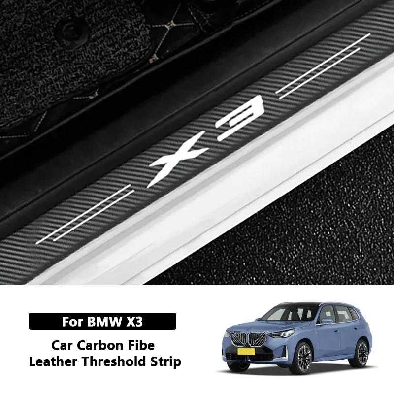 

4/5Pcs For BMW X3 G08 Carbon Fiber Car Scuff Plate Door Threshold Sill Sticker Protector Film Decals Auto Interior Accessories