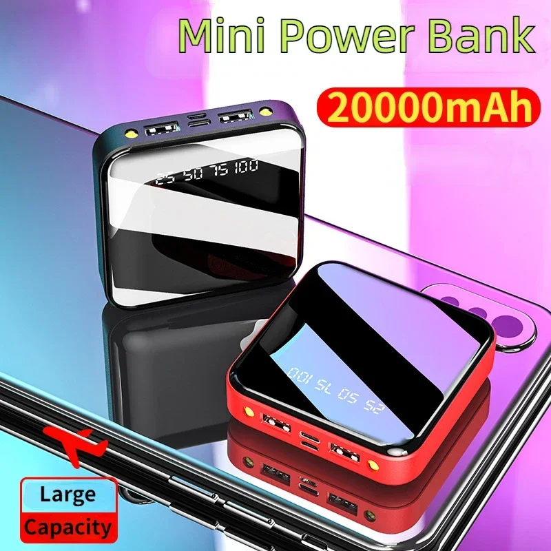 New Portable Power Bank 20000mAh External Battery Charger Cases Fast Charging Digital Display for iphone Series Samsung Xiaomi