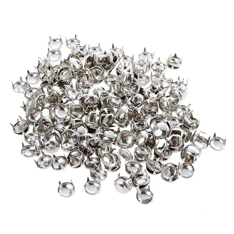 BHBD-800X Cobre 8 mm Plata Cono redondo Remache Remache Decoración punk Remache Plata