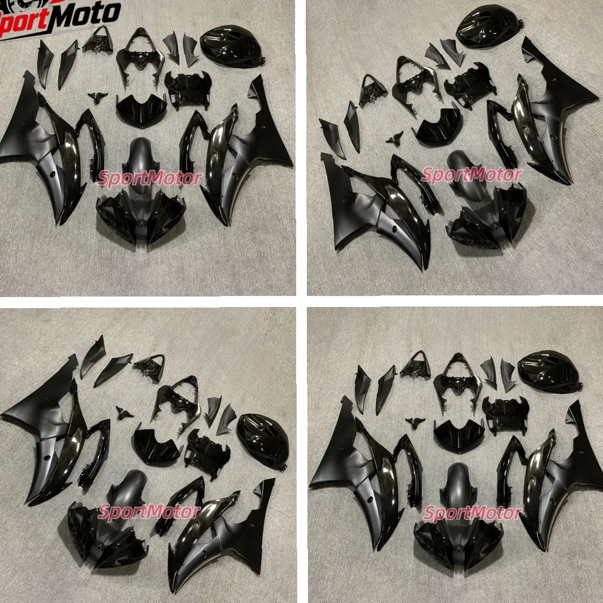 Gloss Finish Racing Spec Fairing Set YZFR6 Front Fender Upper Mid Rear Panel Tail Inner Wings Panel Belly Pan Under Fit For Yama