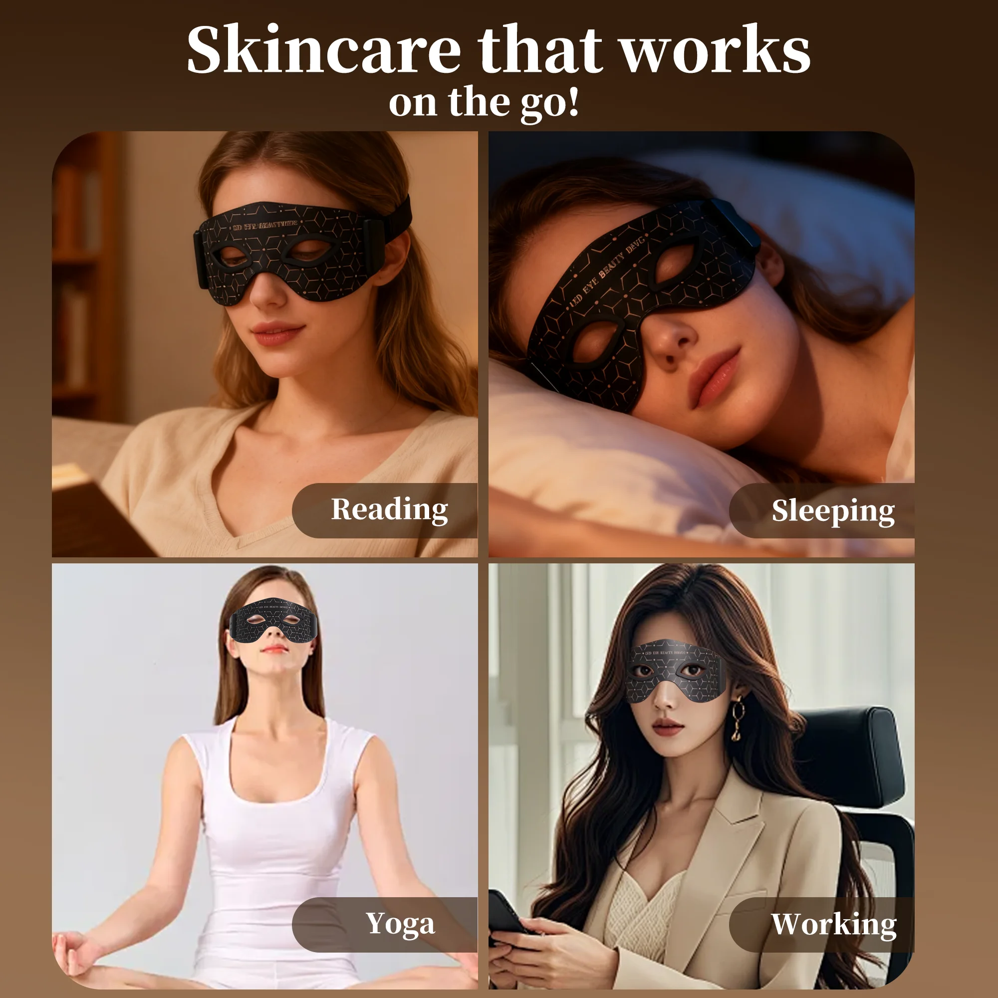 JVV الضوء الأحمر العلاج بالأشعة تحت الحمراء قناع عين 630nm 850nm يخفف المضادة للتجاعيد عيون الهالات السوداء لعيد الميلاد جهاز العناية بالجمال المنزلي #5