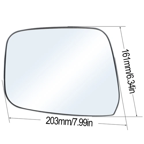 Imagen 2 del producto Para Nissan Navara D40 Pathfinder R51 2005 - 2013 puerta del conductor y del pasajero espejo lateral de ala placa esférica retrovisor calefactable de vidrio