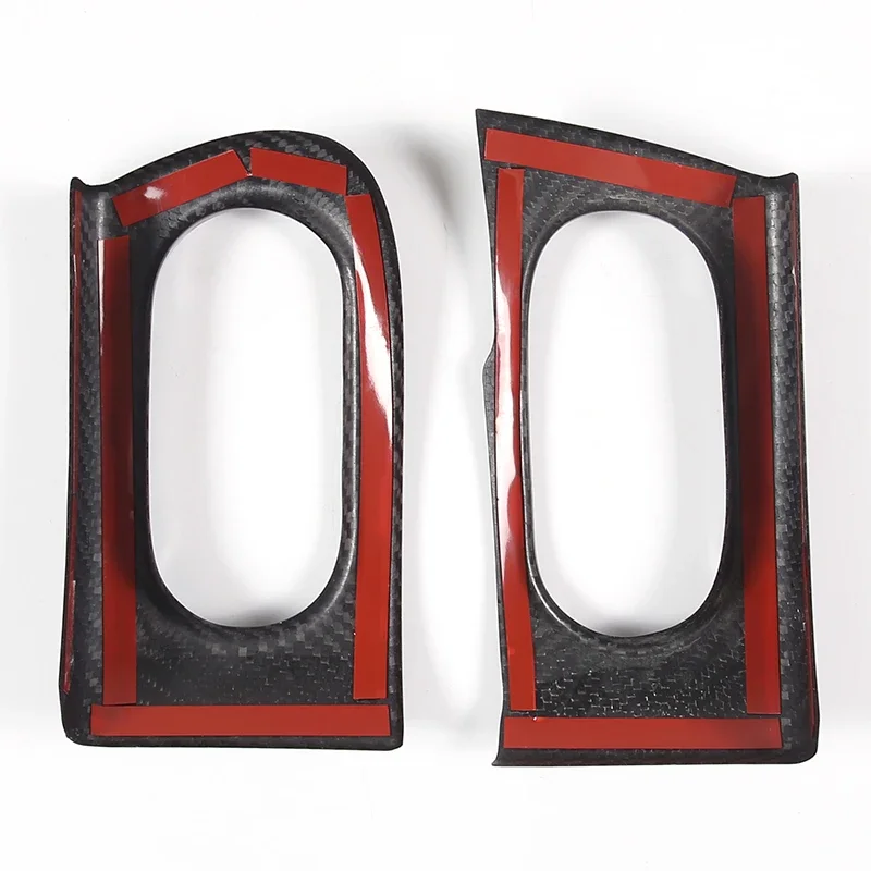 Para 2005-2013 chevrolet corvette c6 fibra de carbono real painel do carro lateral ventilação de ar quadro adesivo acessórios interiores do carro 2 pçs