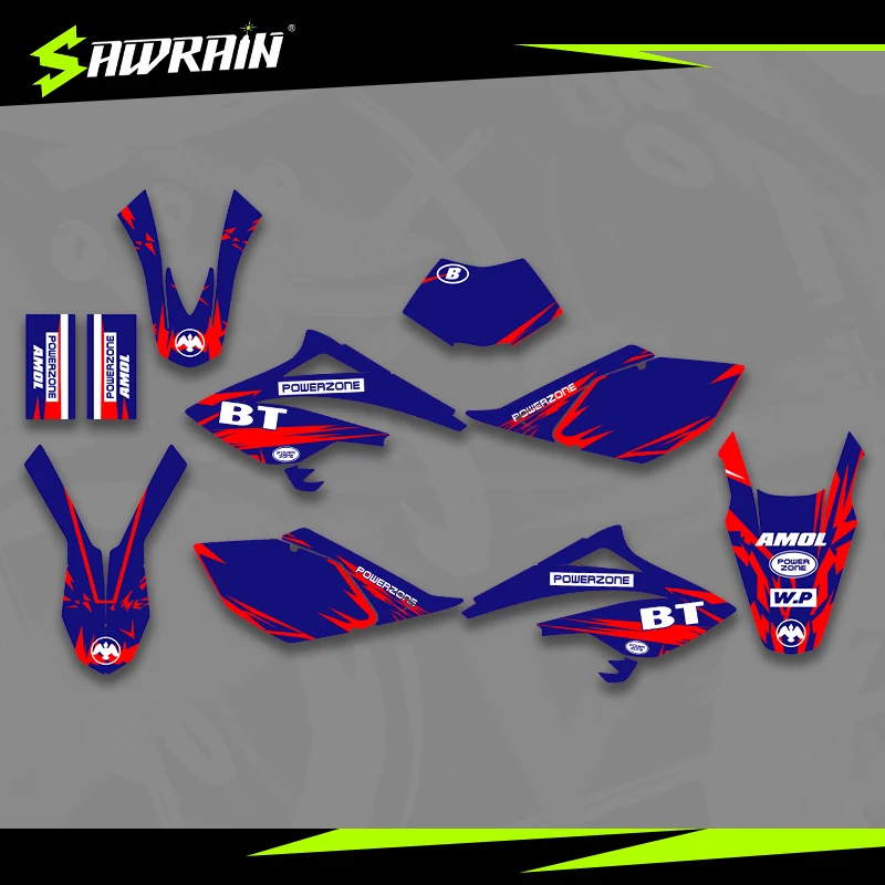 

Sawrain Motorcycle Graphics Backgrounds Decal Stickers Kits for 06-10 BETA RR 05