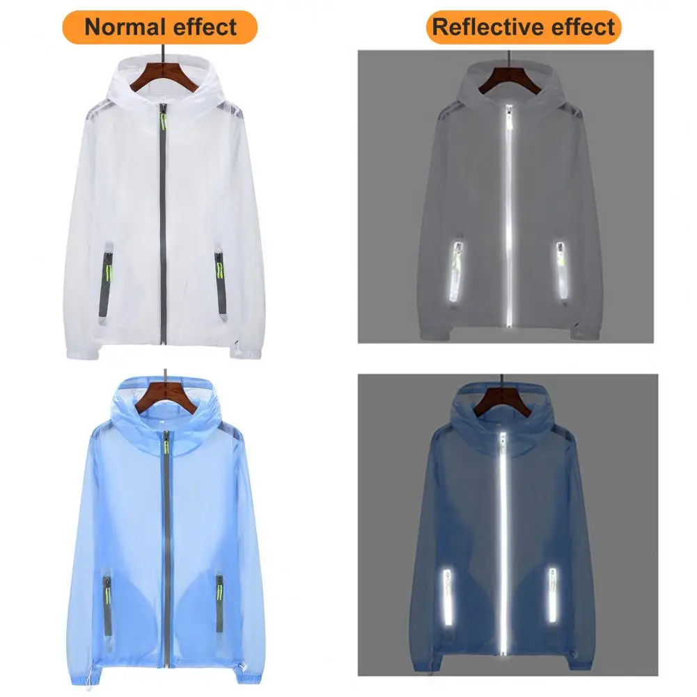 Men Summer Outdoor Coat Chic Solid Color Men Summer Sunscreen Coat Cycling Men Sun Protection Coat Men Garment