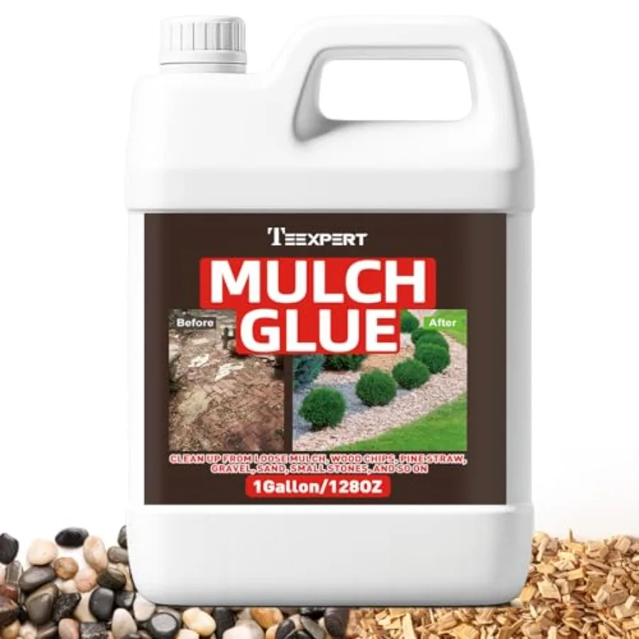 

Клей для камней и мульчи для ландшафтного дизайна, 1 галлон, уличный клей для камня, коры, сосновой соломы и горохового гравия, прочное сцепление для патио и дорожек