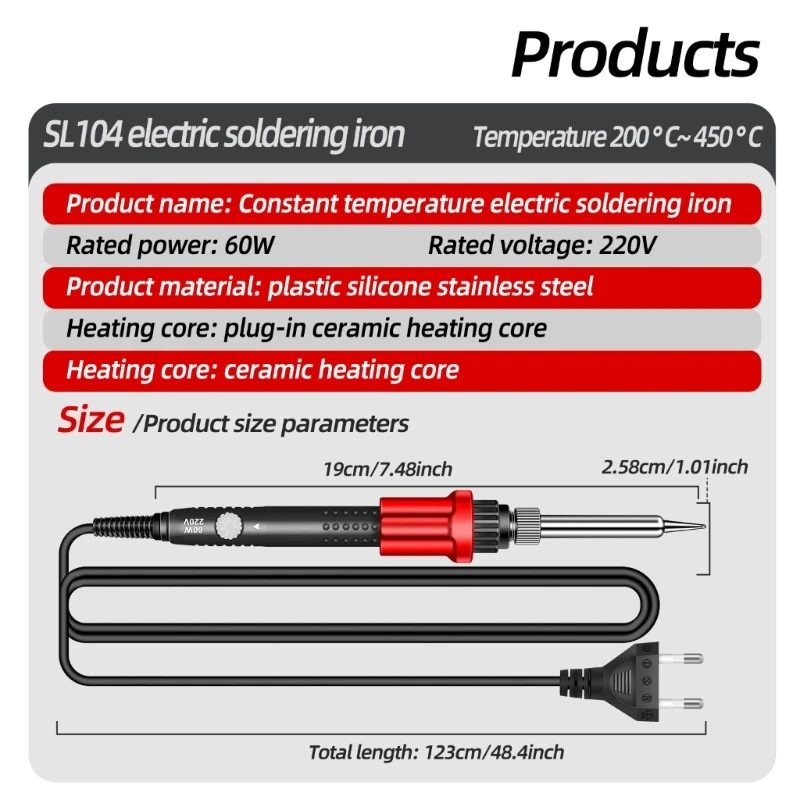 Advanced SL104 Soldering Iron Electric Welding Tool Quick Heating for Circuit Board Repair Jewelry Woodworking