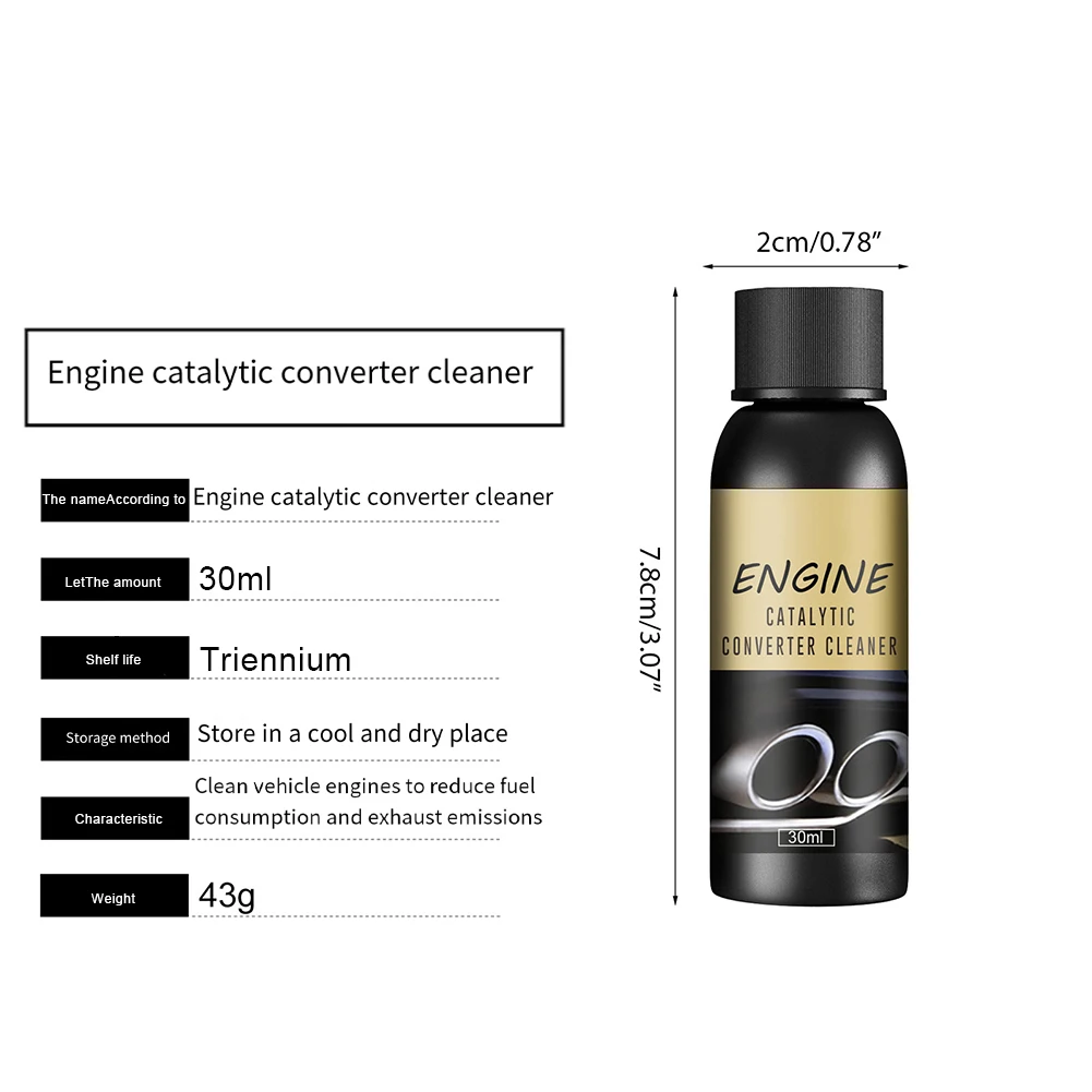 Car Vehicle Catalytic Converter Cleaning Carbon Removal Exhaust Engine Cleaner For Gasolines Flex Fuels Vehicles Parts