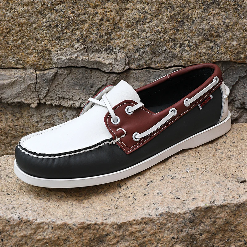 

2024 New Casual Shoes for Men Fashion Mixed Colors Leather Shoes Comfortable Soft Men Loafers Convenient Driving Shoes