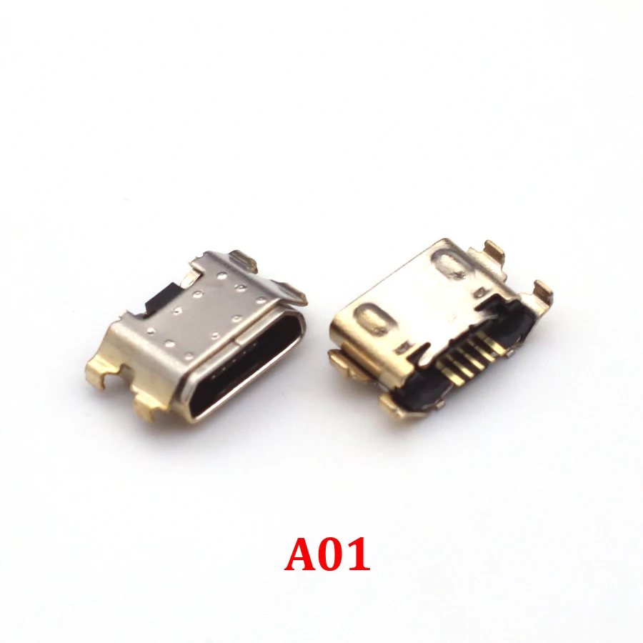 50 pz/lotto connettore di ricarica Micro USB tipo C Jack porta per Samsung A01 A015 A015F A11 A115F A21 A31 A41 A51 A71