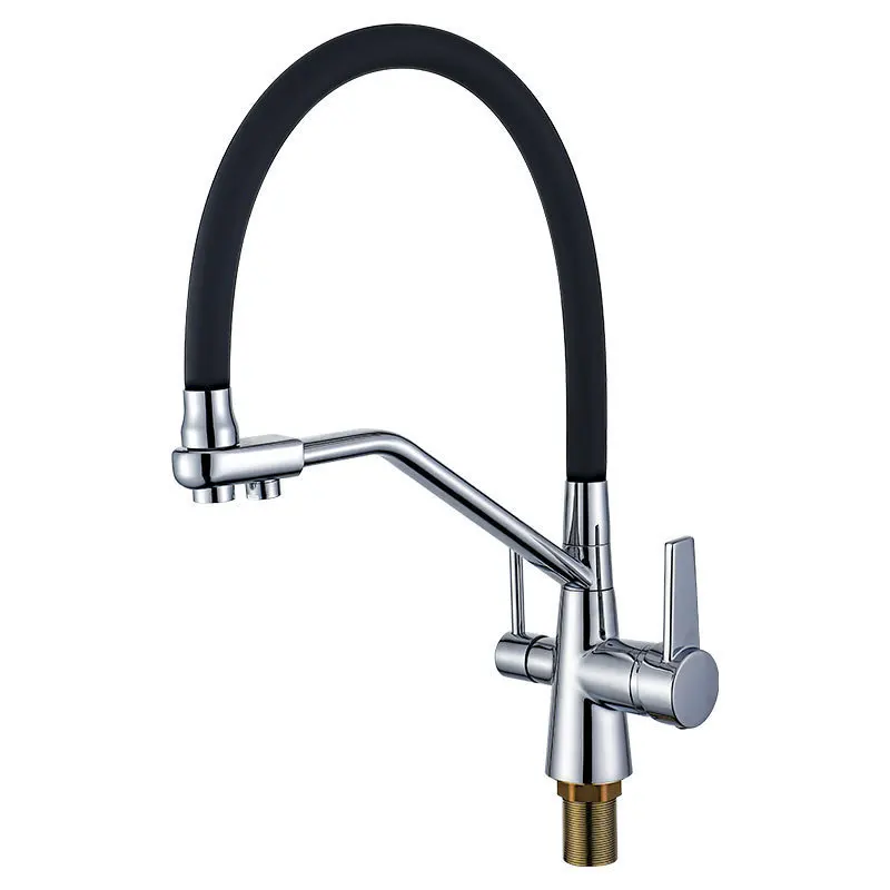 

Высококачественный латунный бытовой кухонный смеситель «три в одном» с очистителем воды, смеситель для горячей и холодной воды, домашний внешний торговый стиль