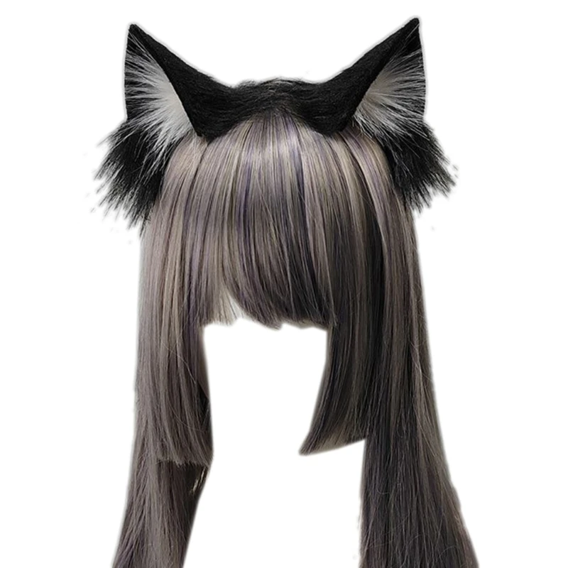 Bandeau oreilles chat en fausse fourrure, cerceau cheveux en peluche, accessoires Photo Costume pour fête Cosplay