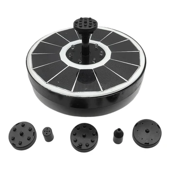 LED 다채로운 빛 태양열 분수 펌프, 정원, 물고기 연못용 새 목욕 태양광 펌프, 3.5W, 240L/H 