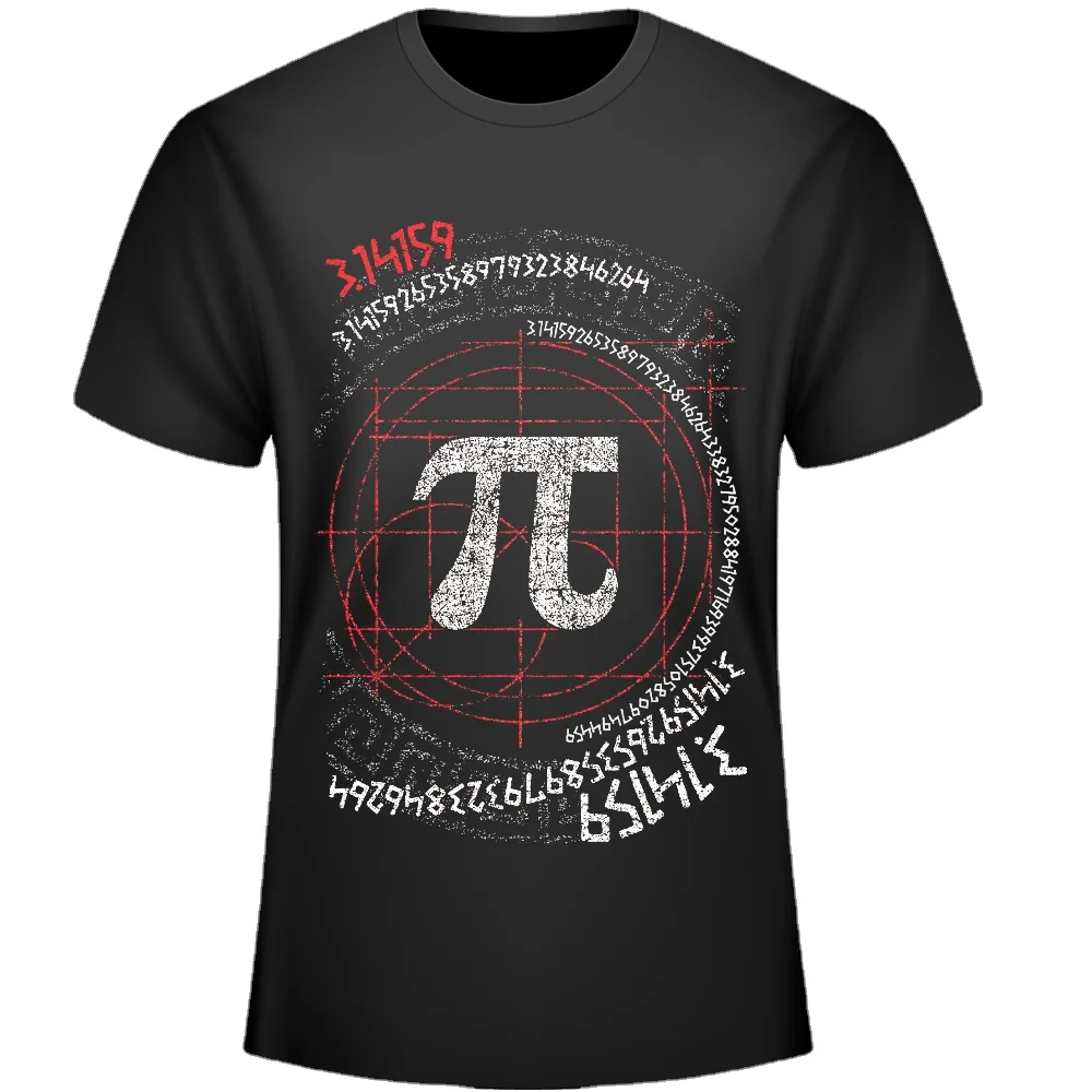 Fashion Design Ancient Greek Mathematics PI Ratio T-Shirt. Premium Cotton Short Sleeve O-Neck Mens T Shirt New S-3XL