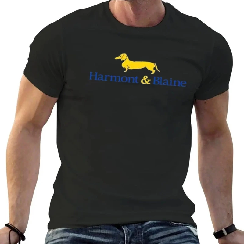 Estampado Harmont Blaine para hombre y mujer, algodón de verano, manga corta de gran tamaño, marca, ropa superior para hombre