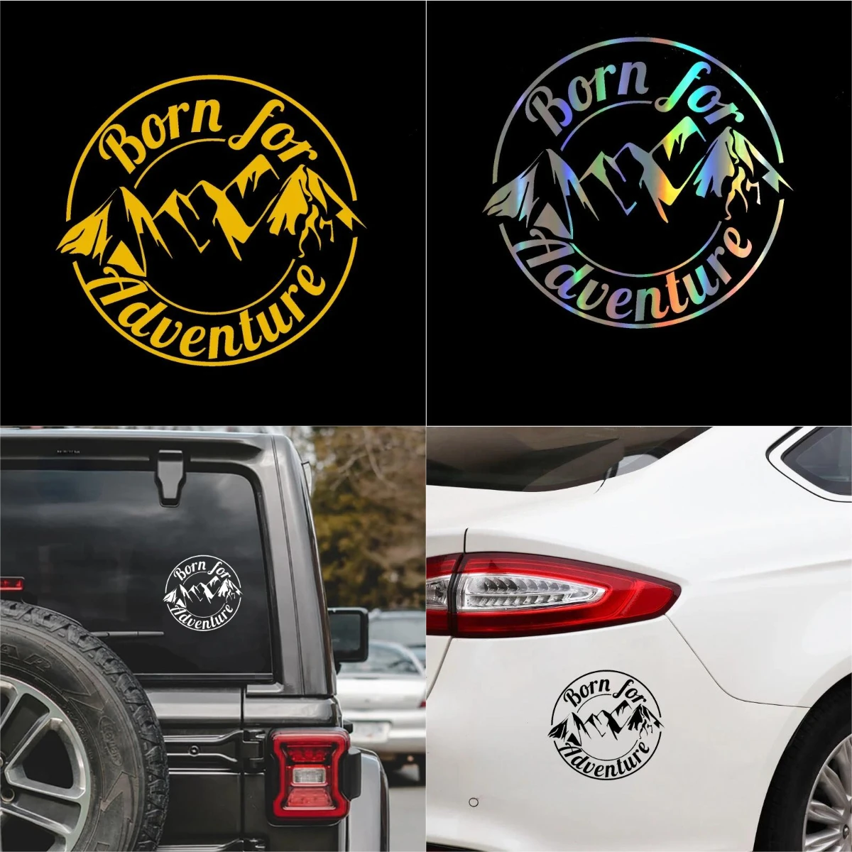 

The Born for Adventure Car Sticker Cool Graphics Moto Car Body Bumper Vinyl Decals Fashion Styling Accessories