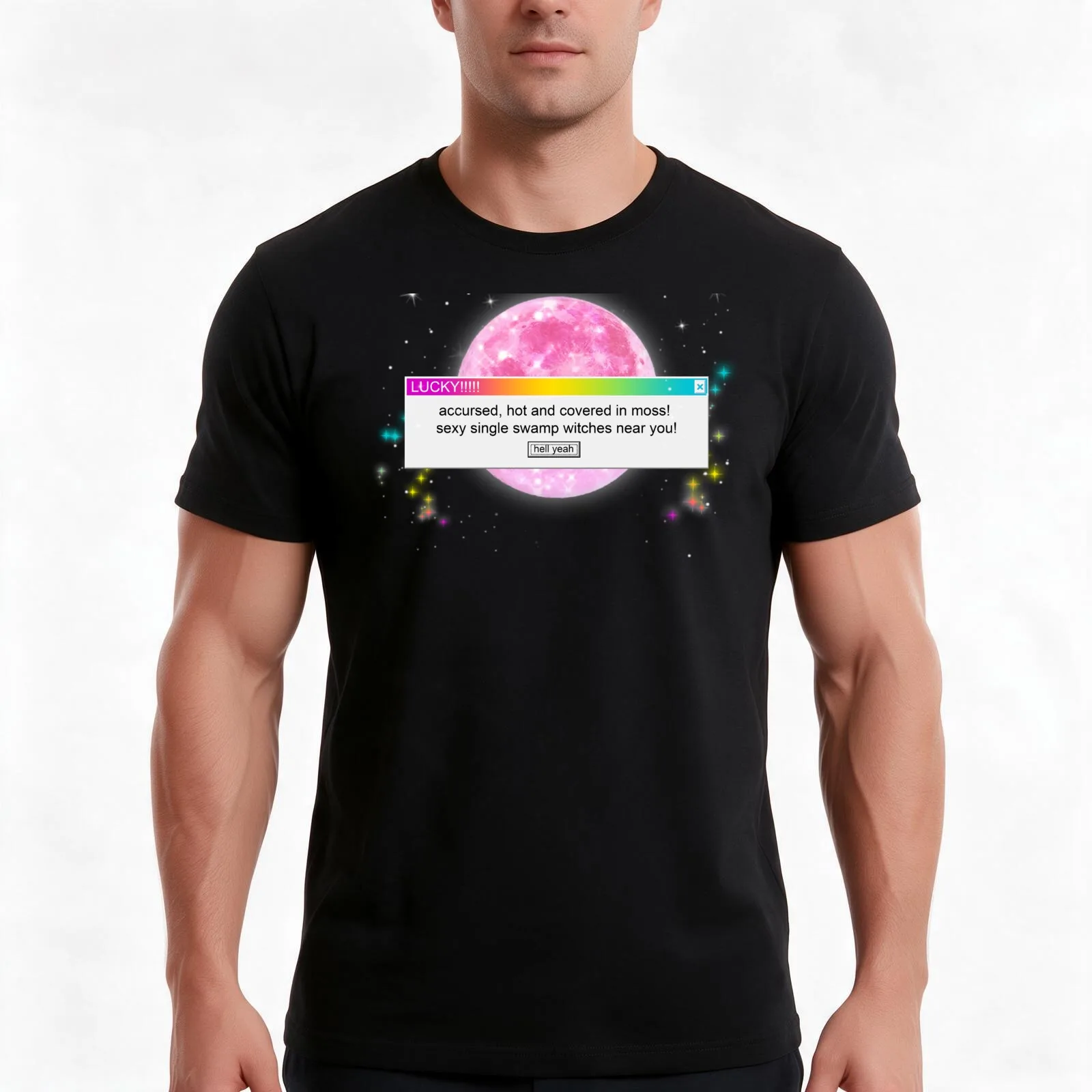 sexy swamp witches near you T-Shirt Summer Casual Cotton Tee Oversized Streetwear Tops Vintage Graphic Print 100% Cotton
