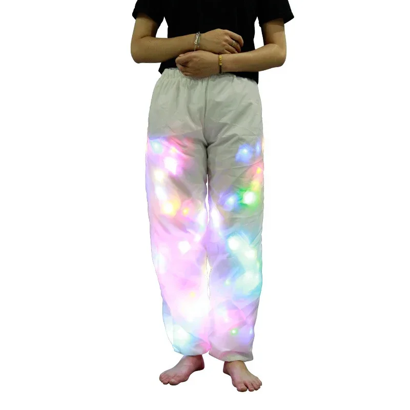 

Led Pants Halloween Colorful Illuminate Pants Performance Dance Props For Nightclub Stage Show L XL