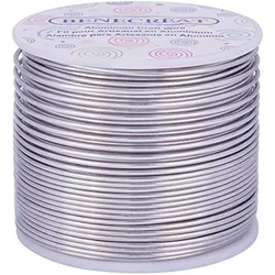 67m 15 Gauge 220FT Tarnish Resistant Jewelry Craft Wire Bendable Aluminum Sculpting Metal Wire for Jewelry Craft Beading Work
