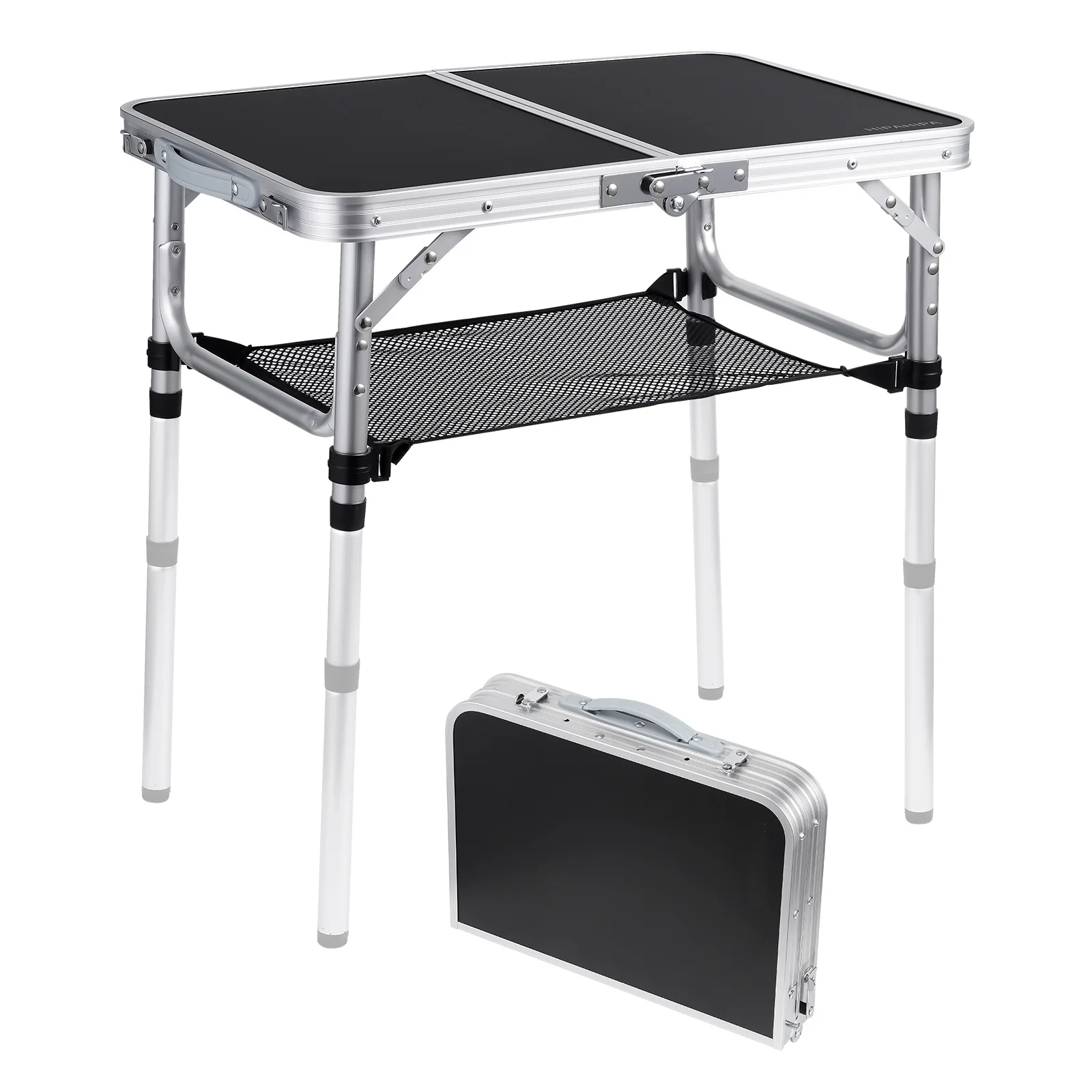 Hiking Camping Equipment Camping Table Multifunctional Alloy Picnic Table 60x40x50cm Outdoor Foldable Portable Camping Table