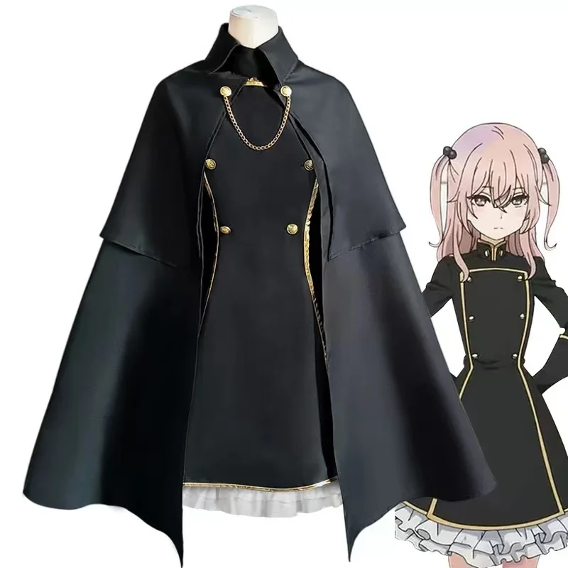 Anime My Dress-Up Darling Inui Sajuna Cosplay Costume Kitagawa Marin Roleplay Suit Women Soldier Uniform Dress Cloak Hat Set